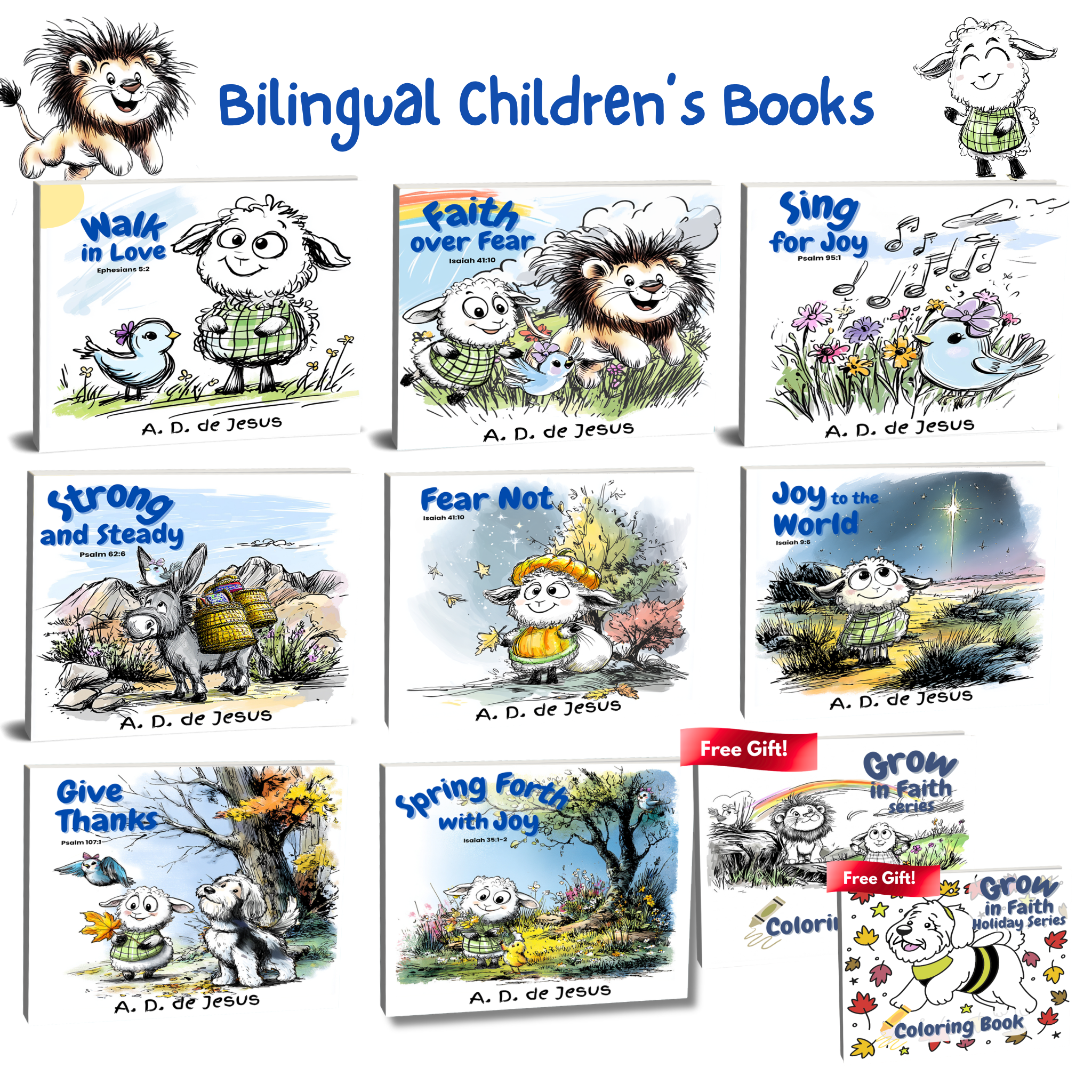 Bilingual Bestselling Books — English & Spanish Flip Book Bundle (10 Books, 2 Languages)